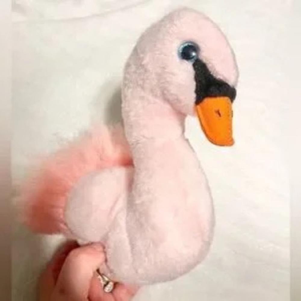 Plush Pink Swan Stuffed Toy